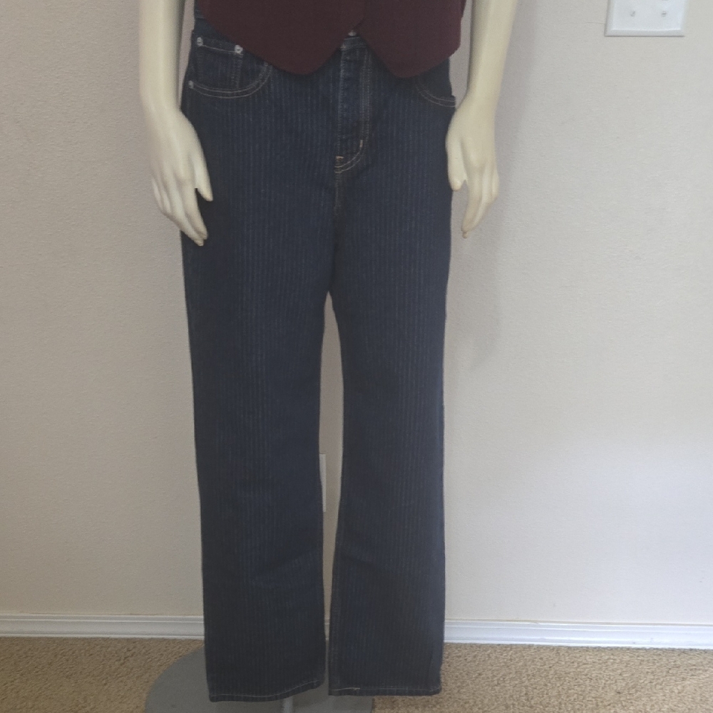 Levi's Dark Blue Pinstripe Jeans